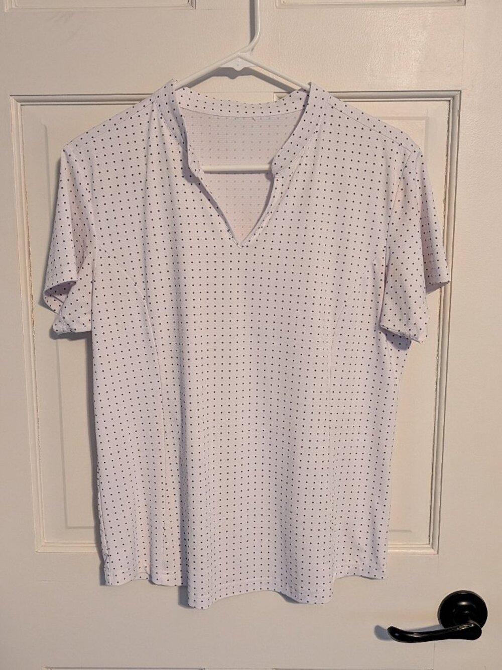 Women's Golf Polo Shirt V-Neck Short Sleeve Collarless Top